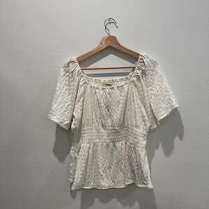 Madewell Cream Women's Top size Large